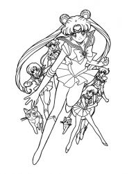plansa de colorat sailor moon #8