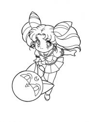 plansa de colorat sailor moon #9