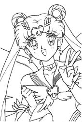 plansa de colorat sailor moon #18