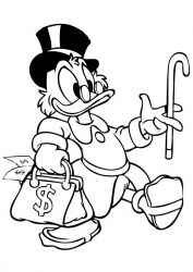 plansa de colorat scrooge mcduck #1