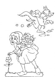 plansa de colorat scufita rosie #3