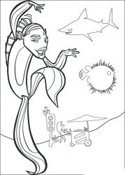 plansa de colorat shark tale #2