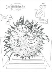 plansa de colorat shark tale #4