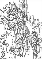 plansa de colorat shark tale #10