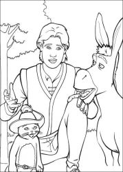 plansa de colorat shrek #8