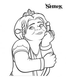 plansa de colorat shrek #21