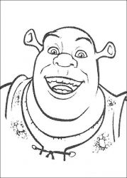 plansa de colorat shrek #1
