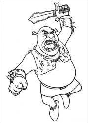 plansa de colorat shrek #5