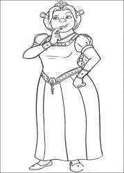plansa de colorat shrek #7