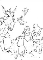 plansa de colorat shrek #17