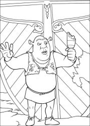 plansa de colorat shrek #1