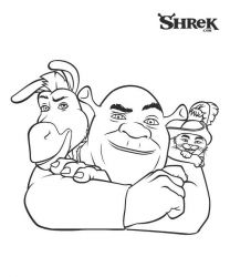 plansa de colorat shrek #6