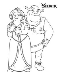 plansa de colorat shrek #9