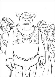 plansa de colorat shrek #12