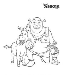 plansa de colorat shrek #17