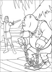 plansa de colorat shrek #2