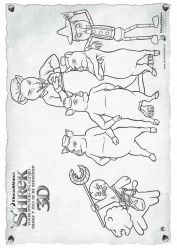 plansa de colorat shrek #13