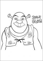 plansa de colorat shrek #7