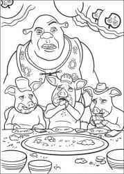 plansa de colorat shrek #2