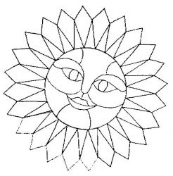 plansa de colorat soarele #1