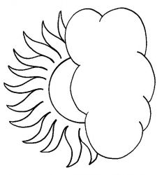 plansa de colorat soarele #5