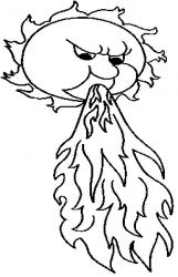 plansa de colorat soarele #12