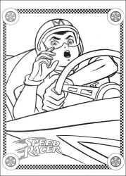 plansa de colorat speed racer #7