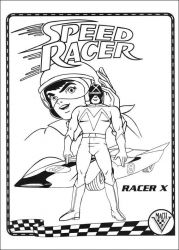 plansa de colorat speed racer #13