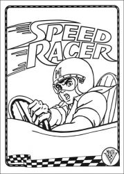 plansa de colorat speed racer #4
