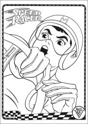 plansa de colorat speed racer #13