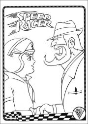 plansa de colorat speed racer #16