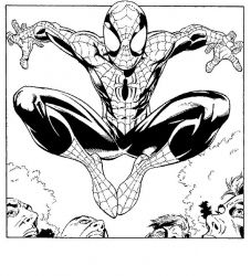 plansa de colorat spiderman #12