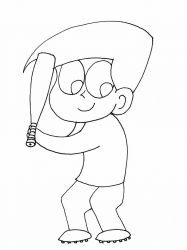 plansa de colorat sport #9