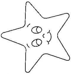plansa de colorat stelute #2