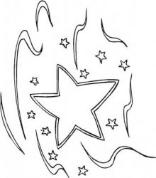 plansa de colorat stelute #20