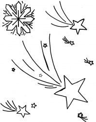 plansa de colorat stelute #8