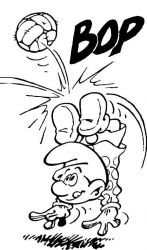 plansa de colorat strumfii #2