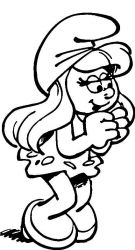 plansa de colorat strumfii #5