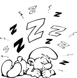 plansa de colorat strumfii #6