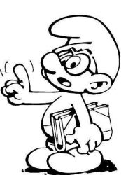 plansa de colorat strumfii #10