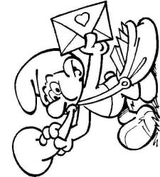 plansa de colorat strumfii #13