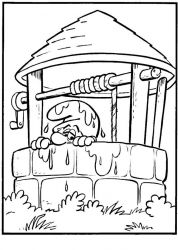 plansa de colorat strumfii #18