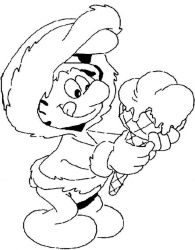 plansa de colorat strumfii #2