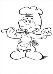 plansa de colorat strumfii #7