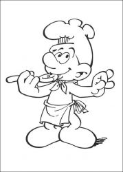 plansa de colorat strumfii #17