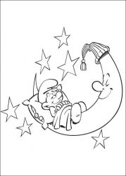 plansa de colorat strumfii #9