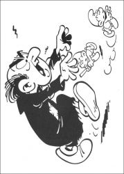 plansa de colorat strumfii #11