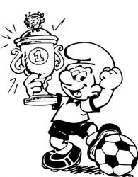 plansa de colorat strumfii #17