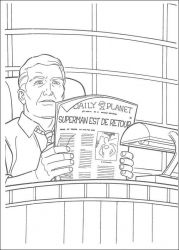 plansa de colorat superman #10