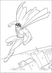 plansa de colorat superman #13